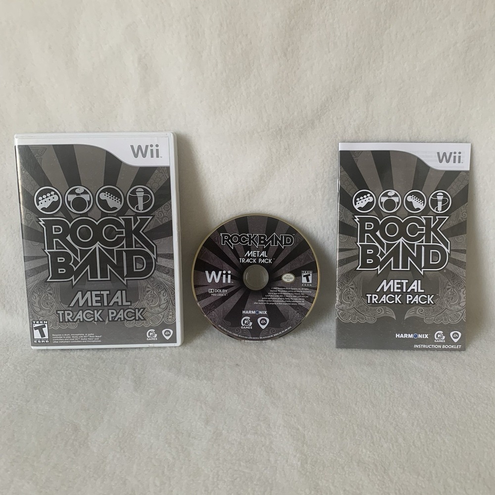 Rock Band: Metal Track Pack (Nintendo Wii) CIB Complete Tested Game w/ Manual
